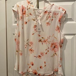 XX-Large Candies shirt white with pink flowers